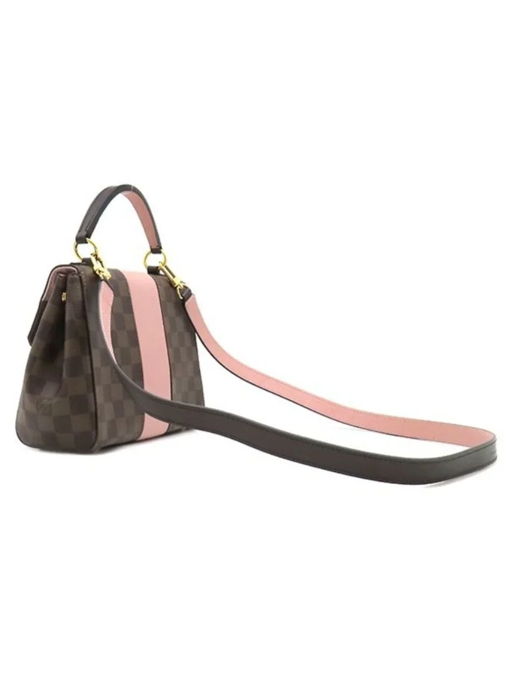 Louis Vuitton Bag Bond Street BB Damier Canvas Leather Magnolia Gold Brown